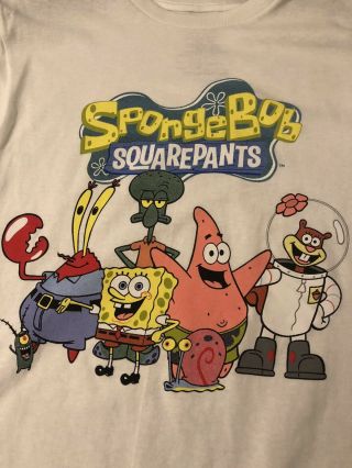 Official Nickelodeon Classic Spongebob Square Pants Kids T Shirt Size Xl