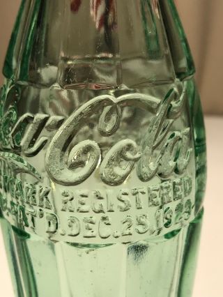 PATD DEC 25 1923 Coca - Cola Hobbleskirt Coke Bottle LINCOLN NEB Nebraska 5
