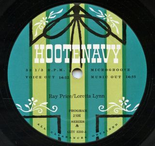 Hear - Rare Country Radio Show Lp - Ray Price,  Loretta Lynn - Buddy Emmons On Steel