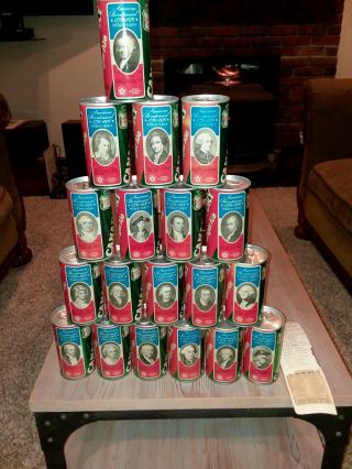 1976 Canada Dry Ginger Ale Soda Can Bicentennial Patriot Series Complete Set