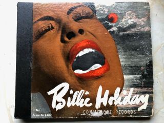 Billie Holiday 1940s Commodore 78 Album 4 Records - Strange Fruit Etc,  Rare