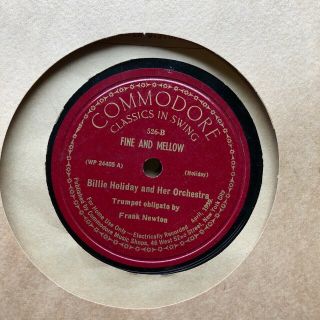 BILLIE HOLIDAY 1940s COMMODORE 78 ALBUM 4 RECORDS - STRANGE FRUIT ETC,  RARE 3