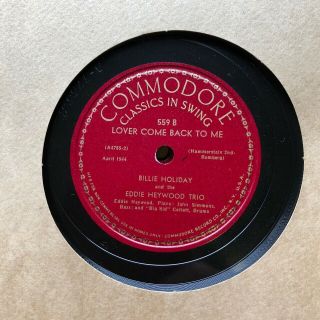 BILLIE HOLIDAY 1940s COMMODORE 78 ALBUM 4 RECORDS - STRANGE FRUIT ETC,  RARE 5
