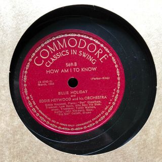 BILLIE HOLIDAY 1940s COMMODORE 78 ALBUM 4 RECORDS - STRANGE FRUIT ETC,  RARE 8