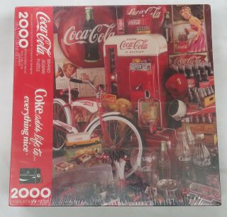 Coca Cola Jigsaw Puzzle 2000 Piece - Coke Adds Life To Everything - 1991 Nos