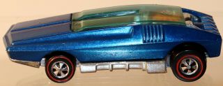 Dte 1970 Hot Wheels Redline 6457 Metallic Blue Whip Creamer W/brown Interior