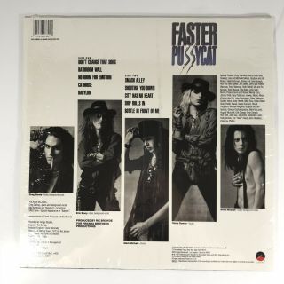 FASTER PUSSYCAT ST ORIG USA 1987 VINYL LP FIRST PRESS MATRIX RECORD VG ROCK 80s 2