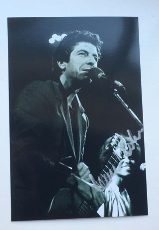 Leonard Cohen Hand Signed Autograph Photo - Singer - Musician