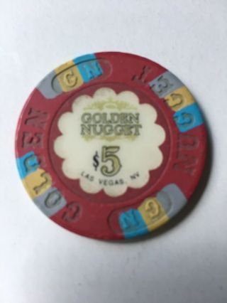 Golden Nugget $5 Casino Chip Las Vegas