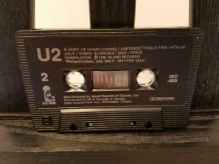 U2 UNFORGETTABLE FIRE CANADIAN CASSETTE SAMPLER PROMO / ISC 869 ULTRA RARE 5