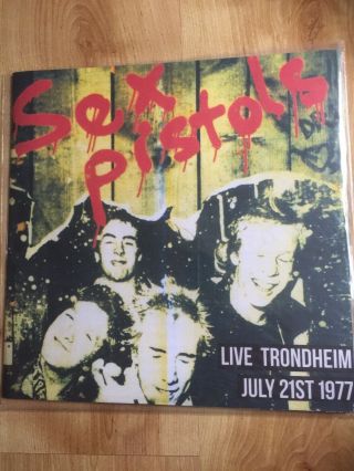 Sex Pistols Live Trondheim 1977 Red Vinyl Lp With Foldout Sleeve Unplayed