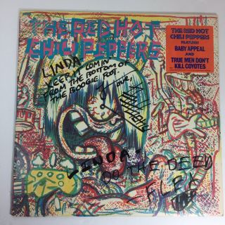 Red Hot Chili Peppers ‎autographed Debut Album Promo Stamp Lp Pay Andy