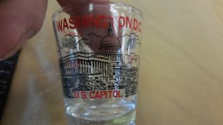 WASHINGTON DC U.  S.  CAPITOL SHOT GLASS 2