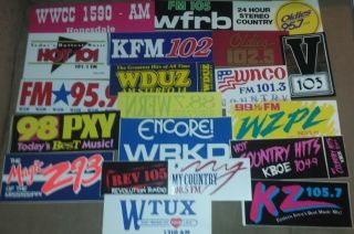 20 Vintage Radio Station Stickers Bbbbb