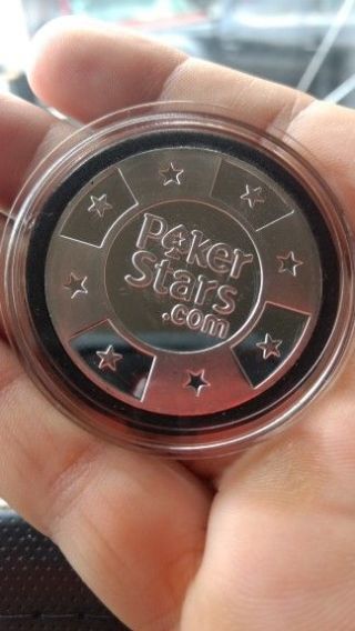 Silver Metal Token Coin Plastic Cover Pokerstars Cards Guard Protector Chip 2018