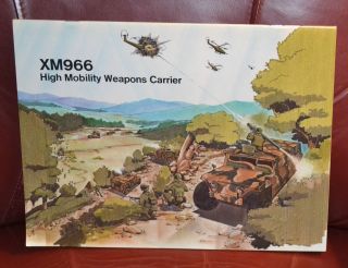 Vtg Advertising Brochure Gen Dynamics Xm966 High Mobility Weapons Carrier N