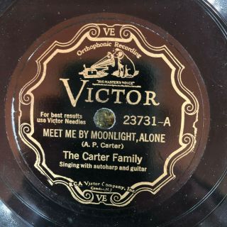 Victor 23731 Carter Family Wabash Cannonball V,  78 Rpm Country 1928/29