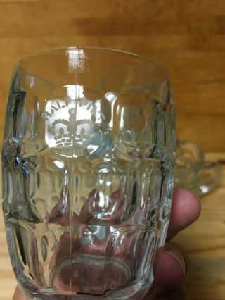 Vintage Ravenhead Half Pint Dimpled Craft Beer Glass Mugs England (4) - EUC 3