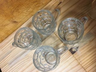 Vintage Ravenhead Half Pint Dimpled Craft Beer Glass Mugs England (4) - EUC 5
