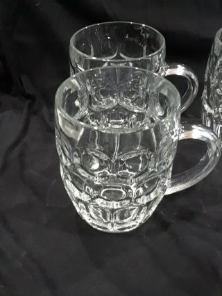 Set of 4 RAVENHEAD Glass Dot Dimple Beer Mu0gs - Made in England 2
