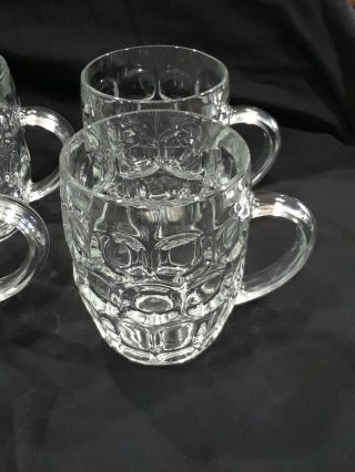 Set of 4 RAVENHEAD Glass Dot Dimple Beer Mu0gs - Made in England 3