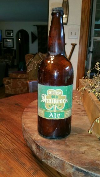 Rare Old Shamrock Ale Paper Label Delatron Brewing Co Reading Cinci.