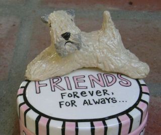 Soft Coated Wheaten Terrier Friends Forever,  For Always Trinket Box