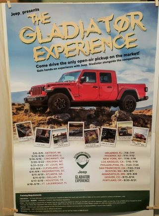 2020 Jeep Gladiator Dealership Experience Training Poster 24 X 36