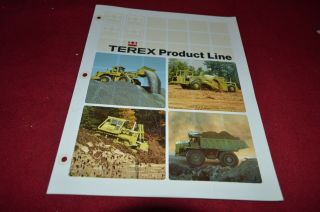 Terex Equipment Product Line Guide 1985 Dealers Brochure Dcpa2