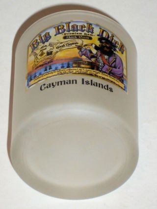 Cayman Islands Big Black Dick Premium Dark Rum Frosted Cocktail Glass 3.  5 Pirate 3