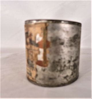 1890 ' s era Pet Evaporated Milk Tin Can wPar label 6 oz Helvetia Highland Vintage 2