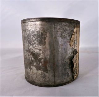 1890 ' s era Pet Evaporated Milk Tin Can wPar label 6 oz Helvetia Highland Vintage 4