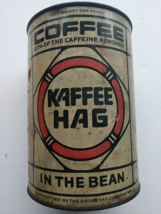 Vintage Kaffee Hag Coffee Tin Can