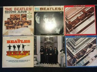 Rock & Roll The Beatles Second Album,  Meet The Beatles,  Hey Jude & More 6 Lps Vg