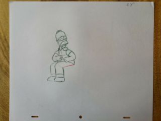 Simpsons Tv Show Animation Art Cel Drawing Homer 174
