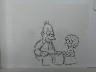 Simpsons Tv Show Animation Art Cel Drawing Lisa 37