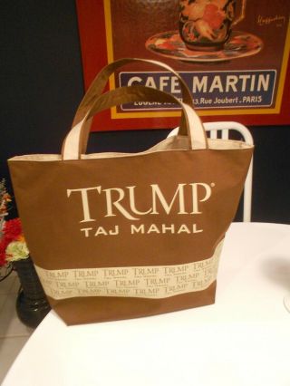 Trump Taj Mahal Carry Tote Bag With Strap Vg,  - 15 " X 18 "
