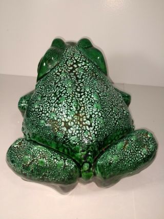 Vintage Arnels Large and Small Glazed Pottery 1970s Toad Frog Signed 2