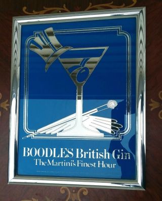 Boodles British Gin Mirror Blue 14.  5 " X18.  5 " The Martin 