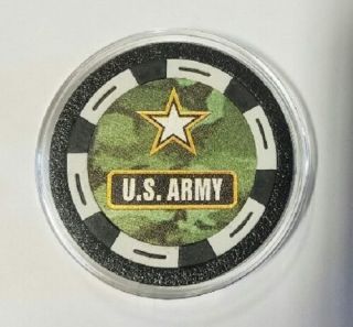Army Texas Holdem Poker Chip Card Guard Protector Us United States Army Military