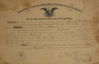 1901,  General Adolphus W.  Greely,  Signal Corps,  Signed Military Appointment