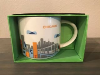 Nib Starbucks Yah Chicago Coffee Mug 14 Oz You Are Here