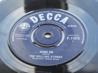 The Rolling Stones 1963 U.  K.  45 Come On 1st 45