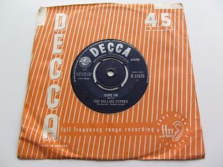 THE ROLLING STONES 1963 U.  K.  45 COME ON 1ST 45 5