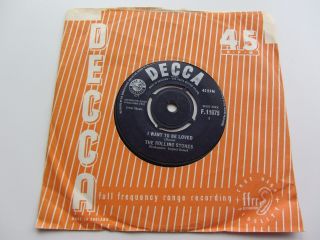 THE ROLLING STONES 1963 U.  K.  45 COME ON 1ST 45 6