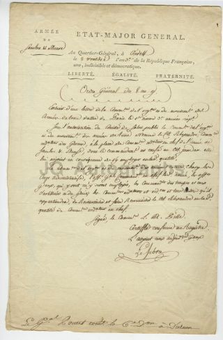 19th Century France - Circa 1800s French Military Related Document