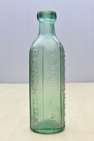 Vintage C1870s Carr Blackburn Cathedral Sides Hexagonal Mineral Water Bottle