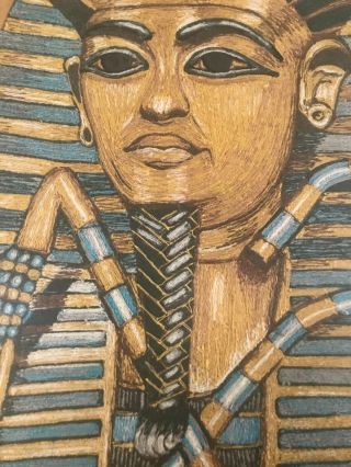 Stunning Egyptian sarcophagus portrait made of silk and thread.  quality 4