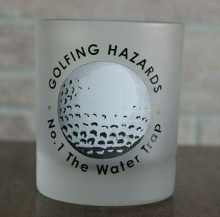 Dartington Golf Golfing Hazards Frosted Highball No 1 The Water Trap Golf Glas