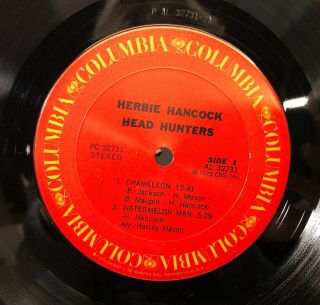 Herbie Hancock: Head Hunters LP Vinyl Record 1st Pressing BEAUTFIUL 2